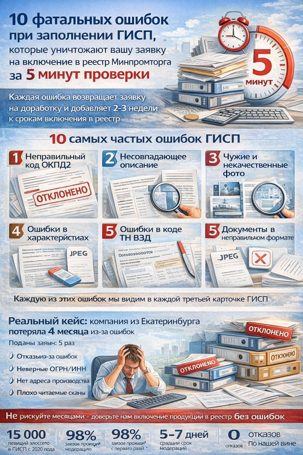 10 фатальных ошибок при заполнении ГИСП, которые уничтожают вашу заявку на включение в реестр Минпромторга