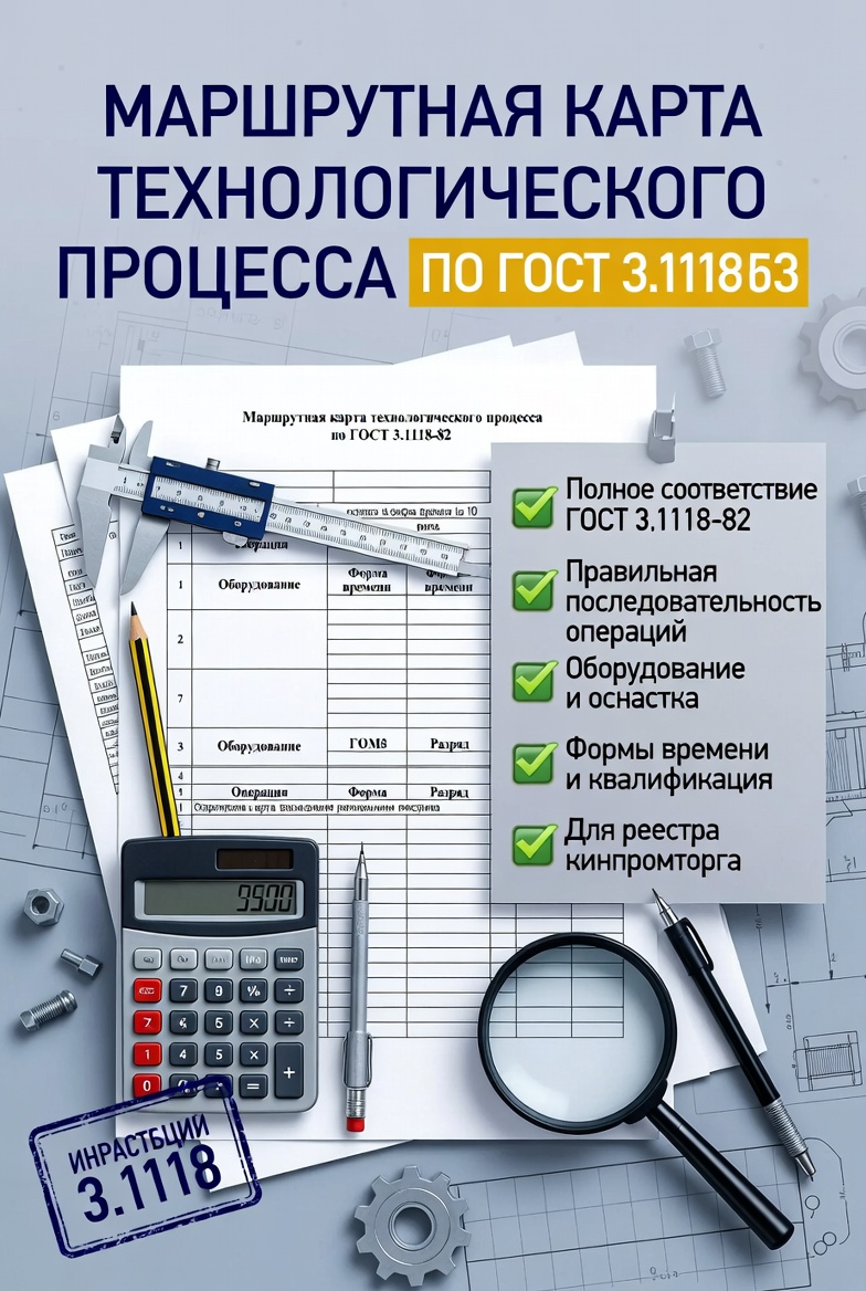 Разработка маршрутных карт техпроцесса по ГОСТ 3.1118-82